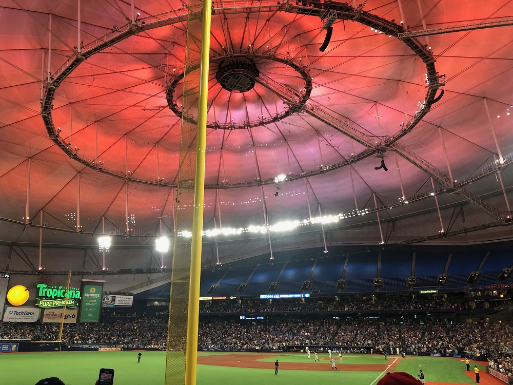 Why is the Roof Tilted at Tropicana Field