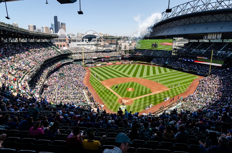 What is the Average Baseball Game Attendance at T-Mobile Park