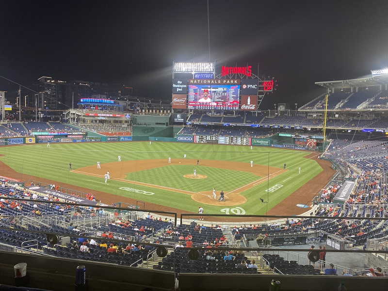 What is the Average Gameday Attendance at Nationals Park for a Baseball Game