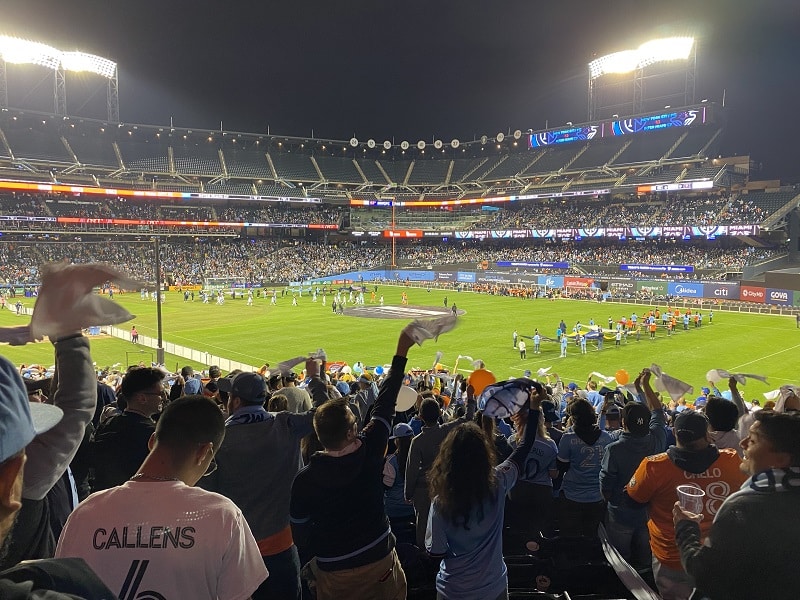 Where is the Supporters' Section for an NYCFC Game at Citi Field