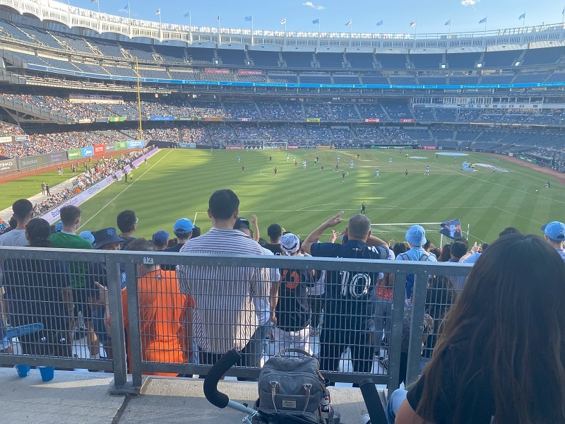 Where is the Supporters' Section for an NYCFC Game at Yankee Stadium